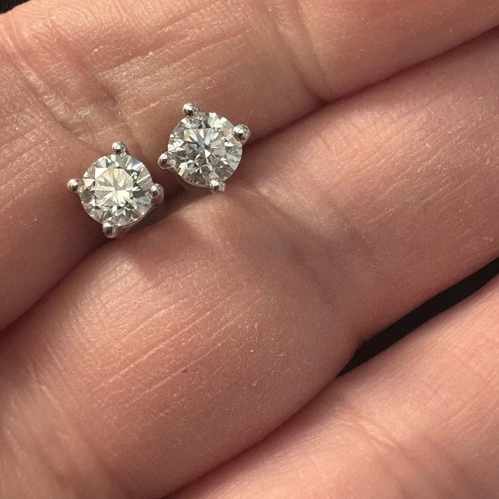 Elegant Silver 1/2 carat total studs deal deal